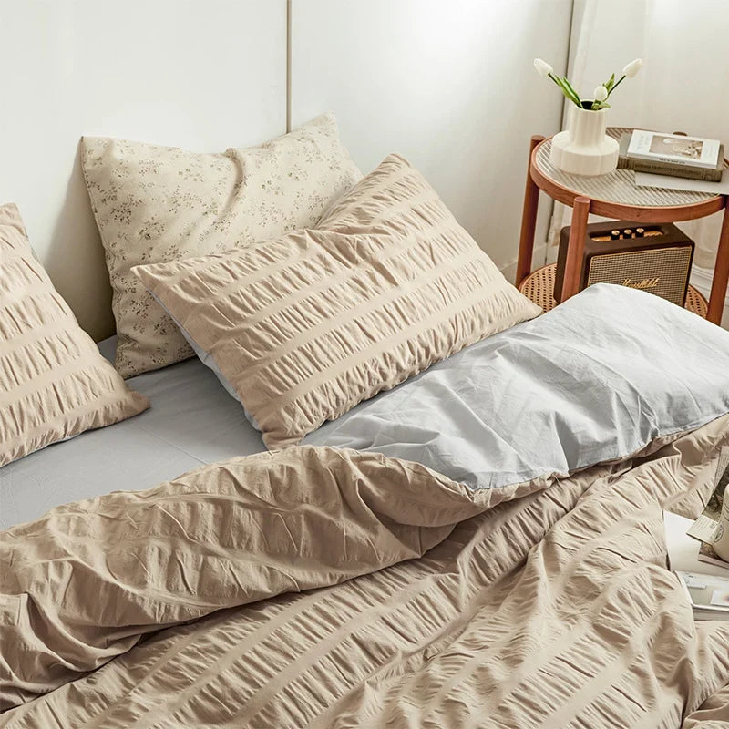 Bedding Set 100% Cotton Breathable Bubble Pattern