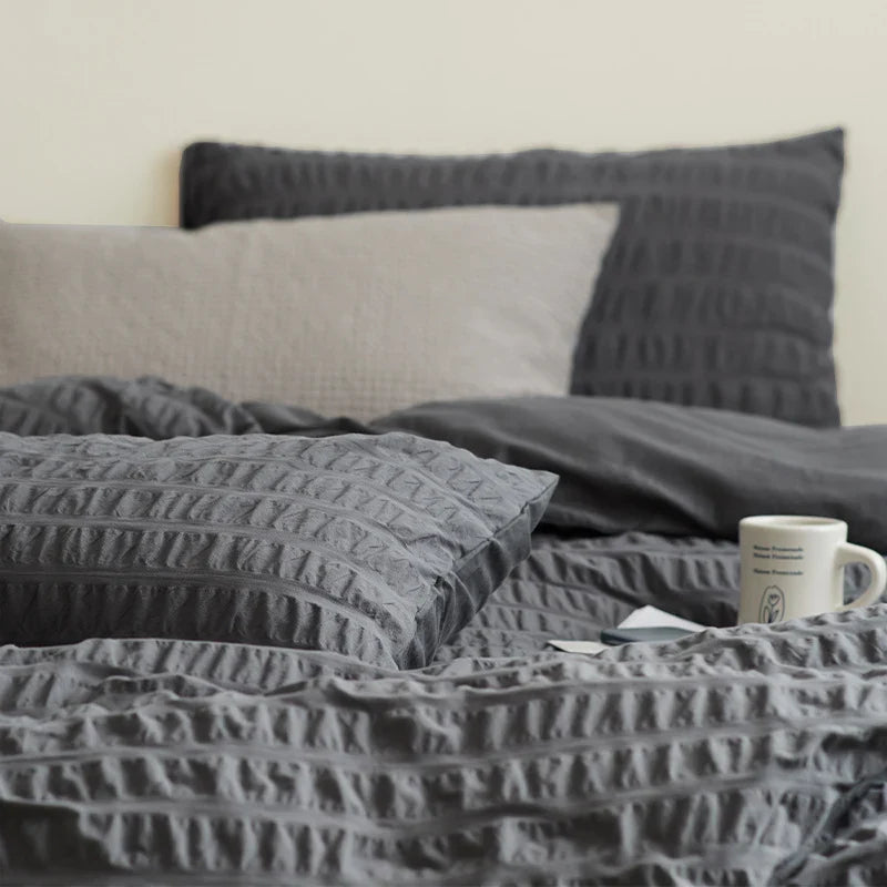 Bedding Set 100% Cotton Breathable Bubble Pattern