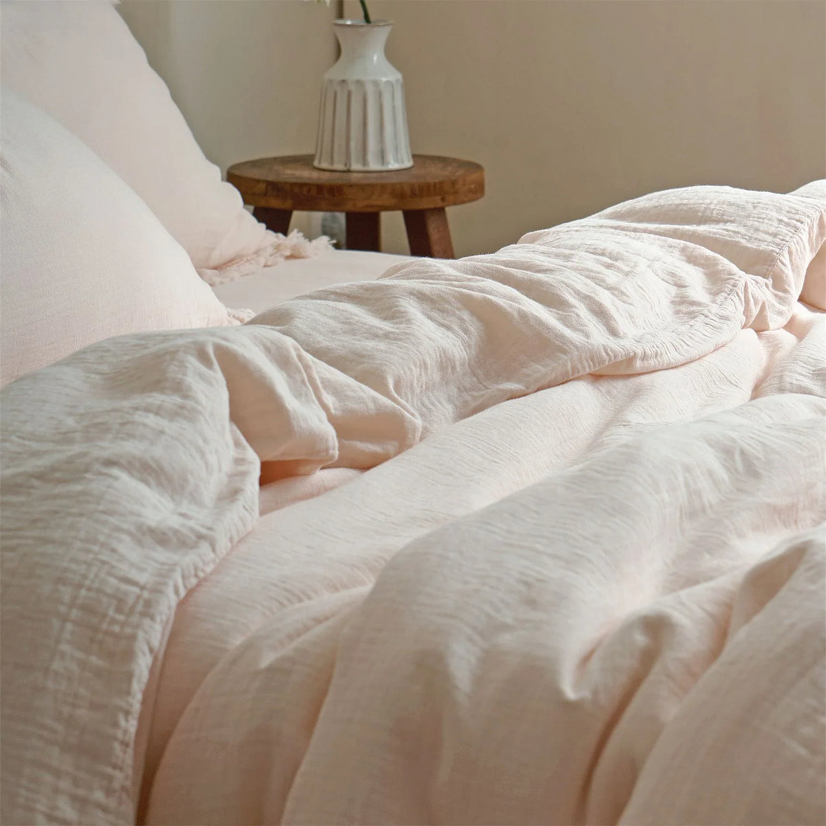 Bedding Set 100% Washed Linen Breathable & Moisture-Regulating 4-Piece