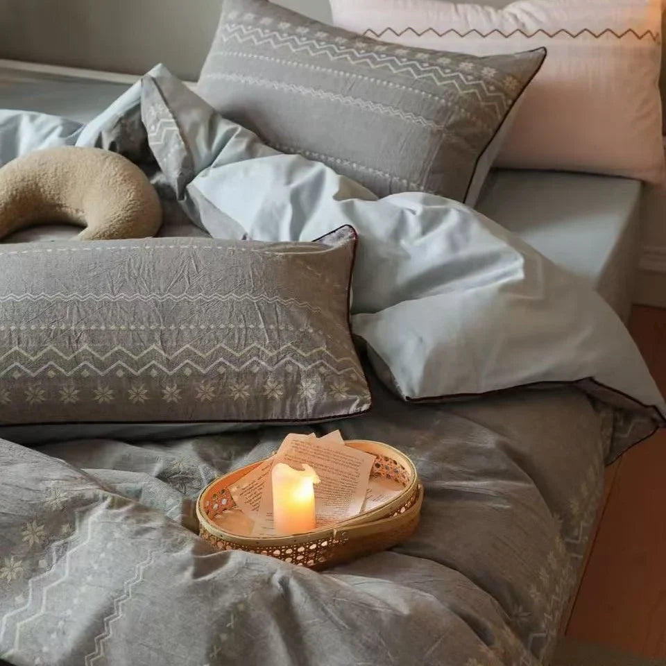 Bedding Set Breathable Cotton Jacquard Temperature-Regulating