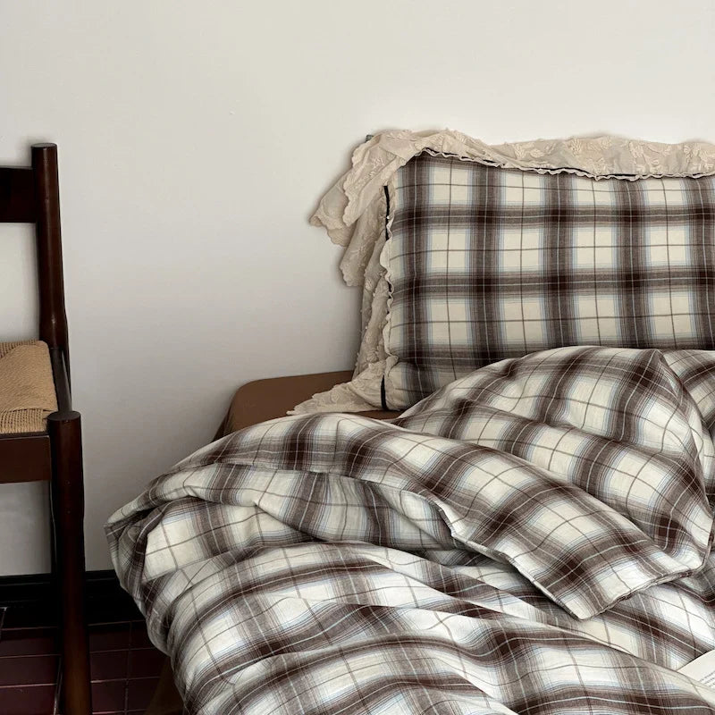 Bedding Set Breathable Cotton Percale Embroidered Ruffle