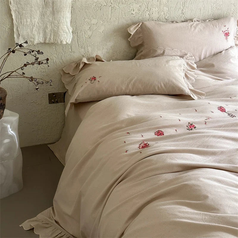 Bedding Set Breathable Cotton Satin Hotel Closure