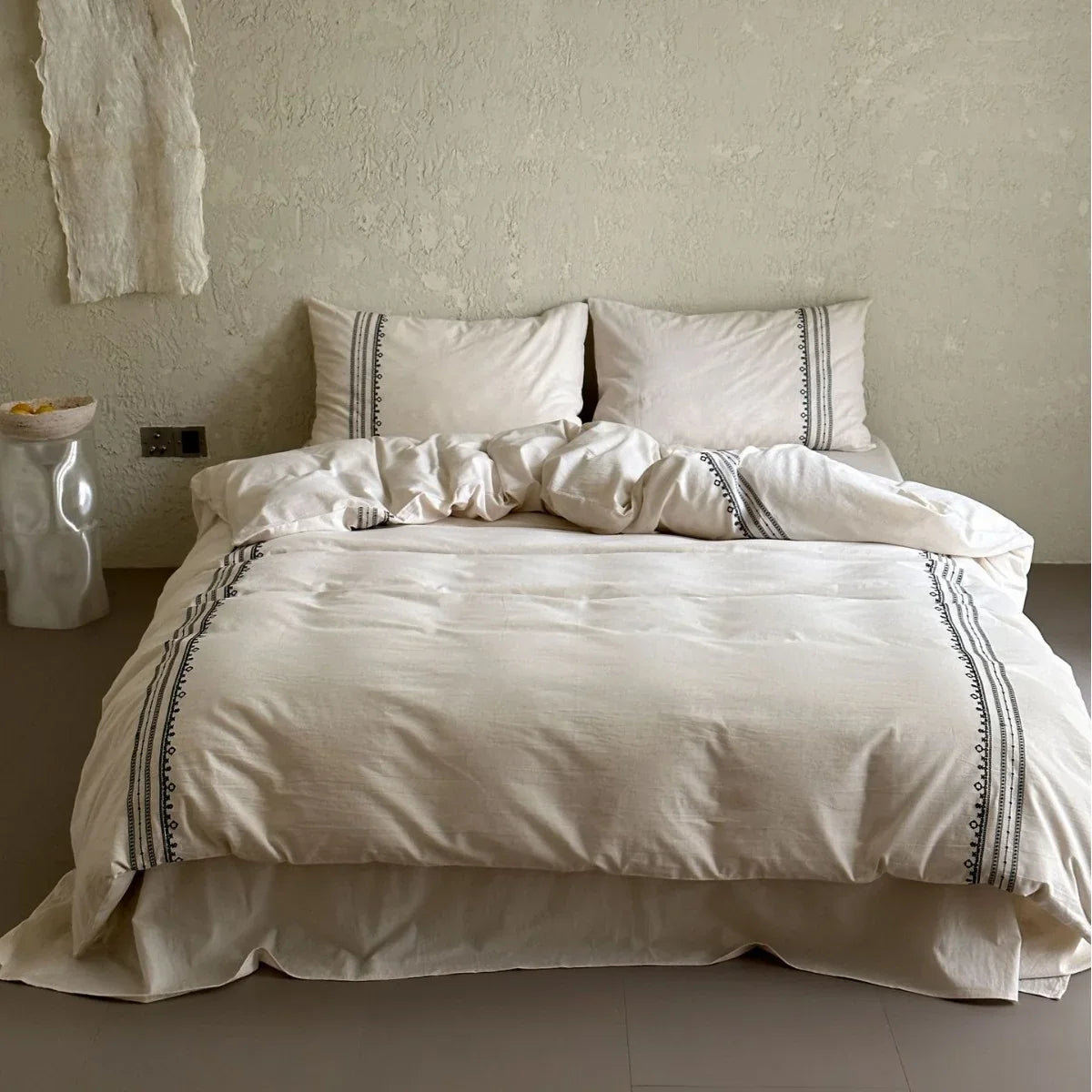 Bedding Set Breathable Cotton Satin Hotel Closure