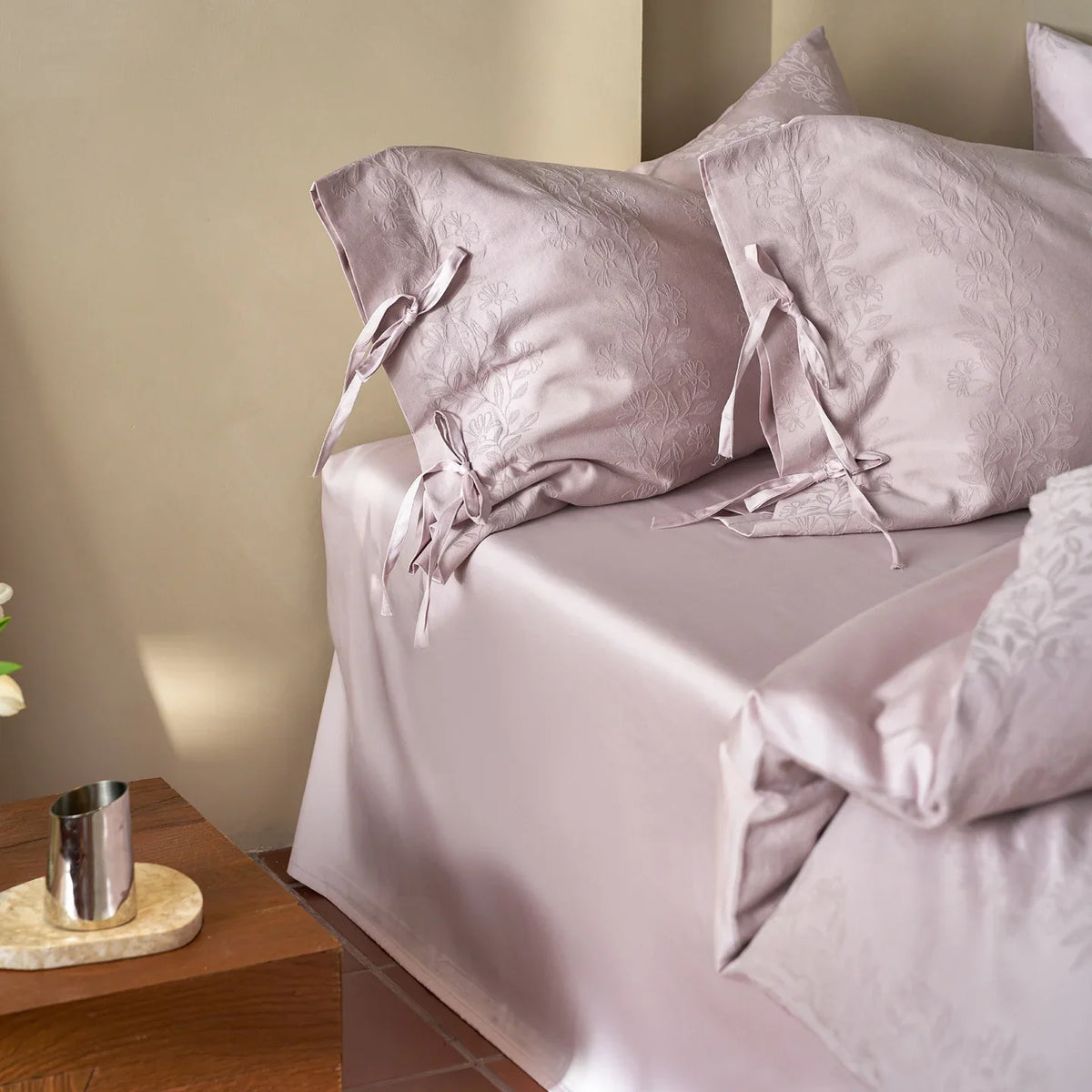 Bedding Set Breathable Jacquard 100% Cotton 4-Piece
