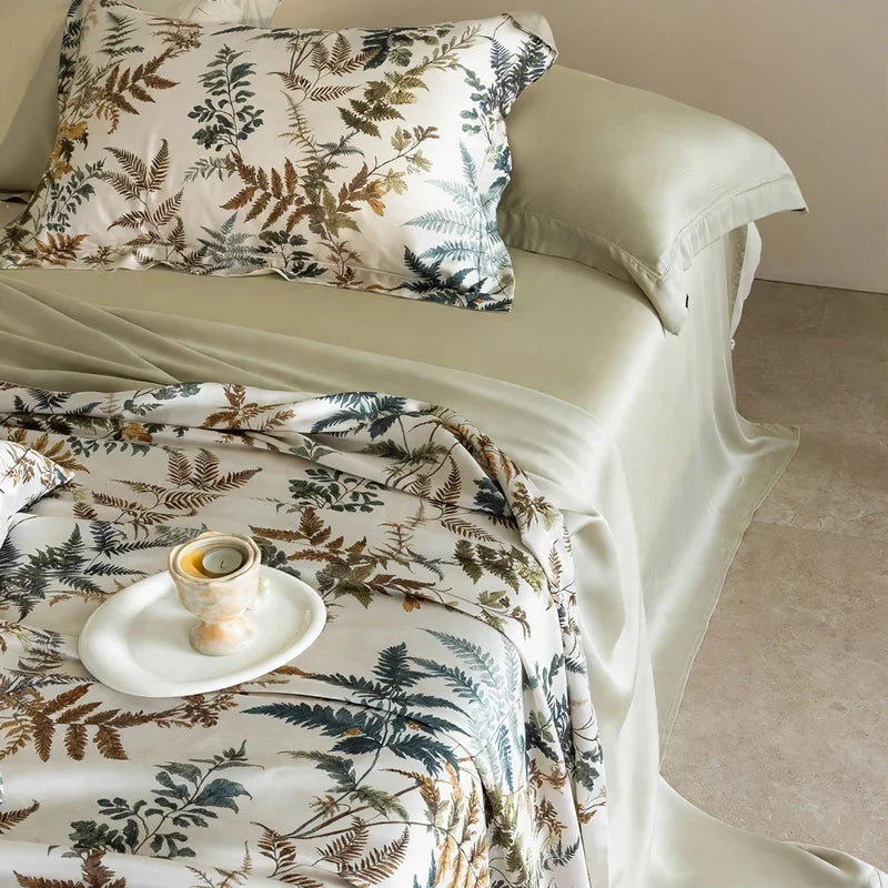 Bedding Set Cooling Lyocell 4-Piece Botanical Print