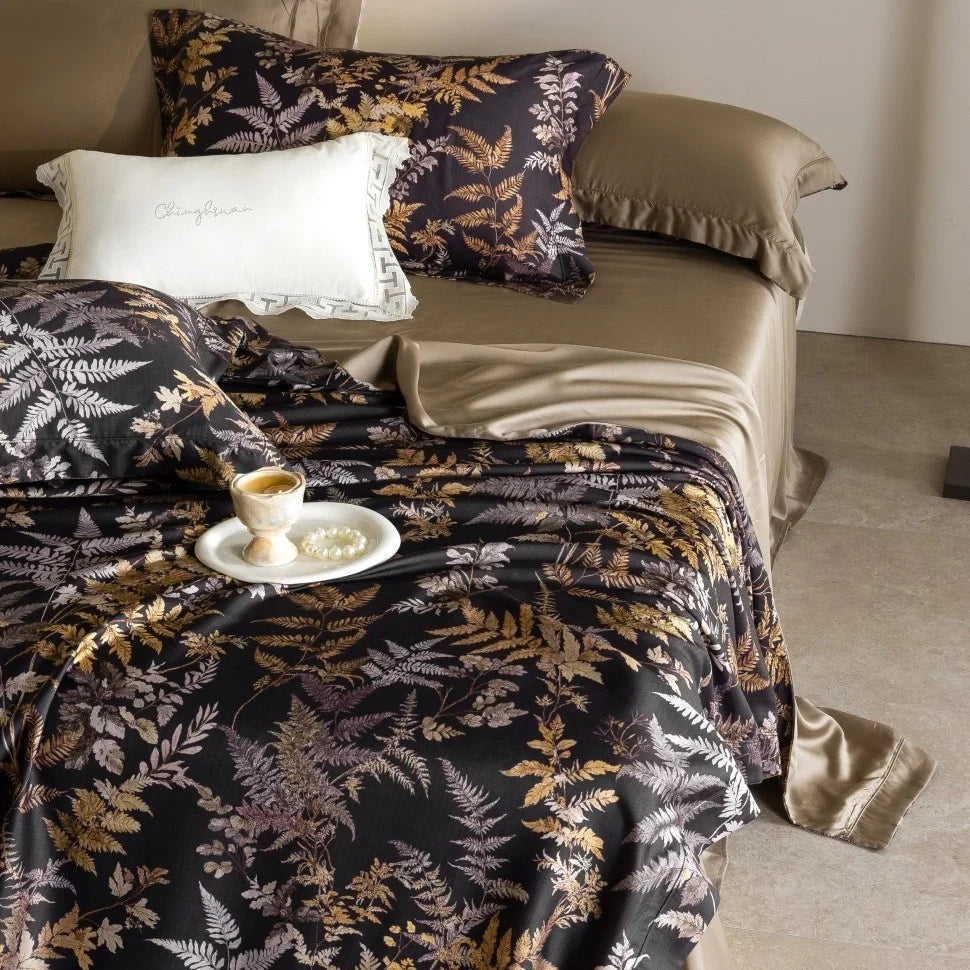 Bedding Set Cooling Lyocell 4-Piece Botanical Print