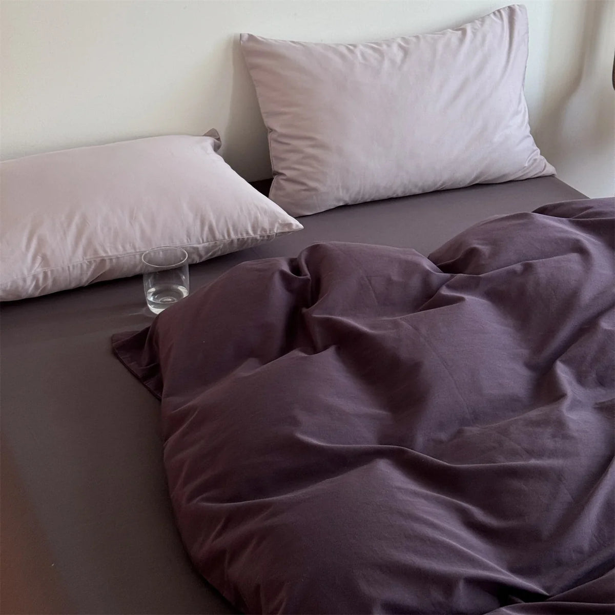 Bedding Set Cotton Blend Elastic Fitted & Zipper Duvet