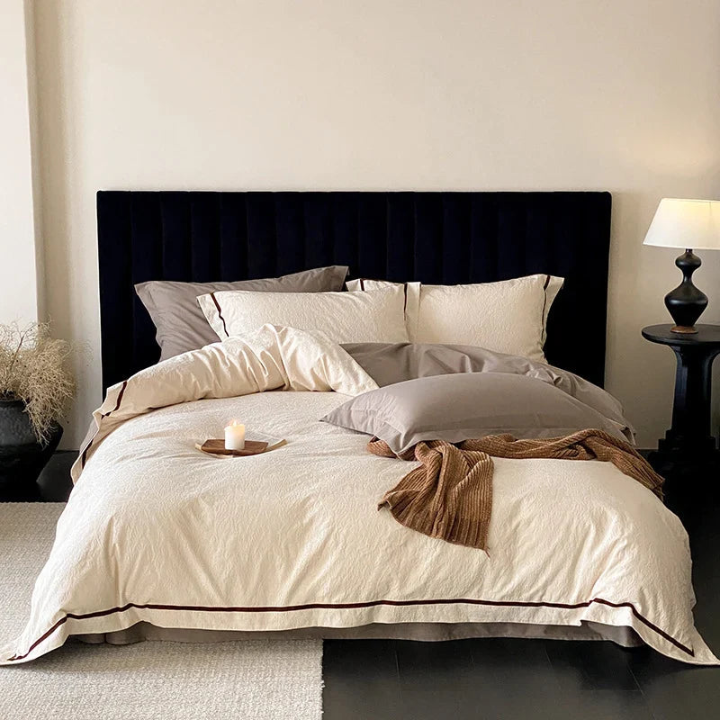 Bedding Set Cotton-Linen Breathable Hotel Closure