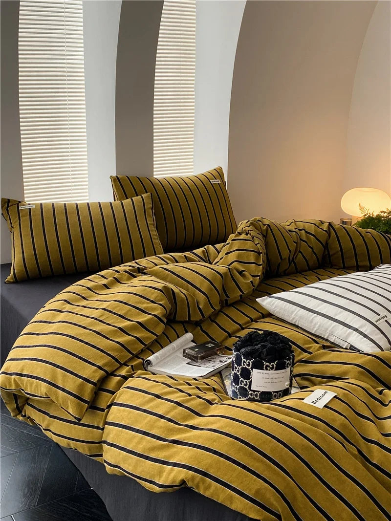 Bedding Set Cotton Percale Breathable Four Piece