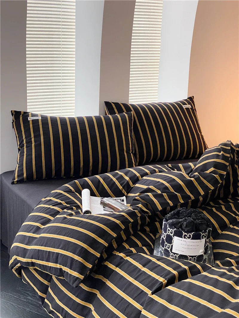 Bedding Set Cotton Percale Breathable Four Piece