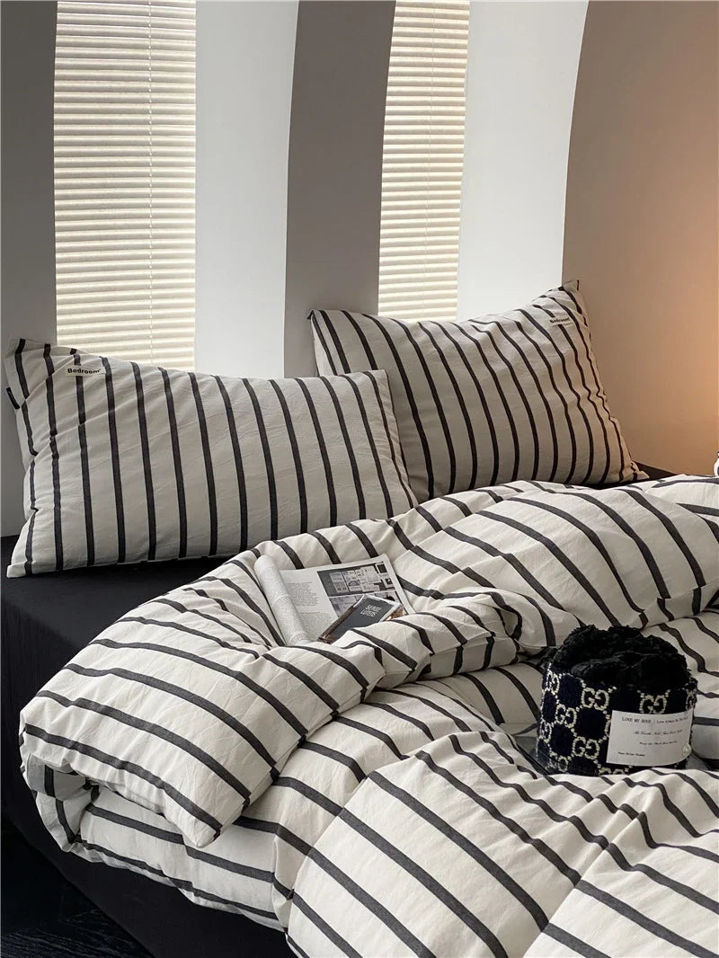 Bedding Set Cotton Percale Breathable Four Piece