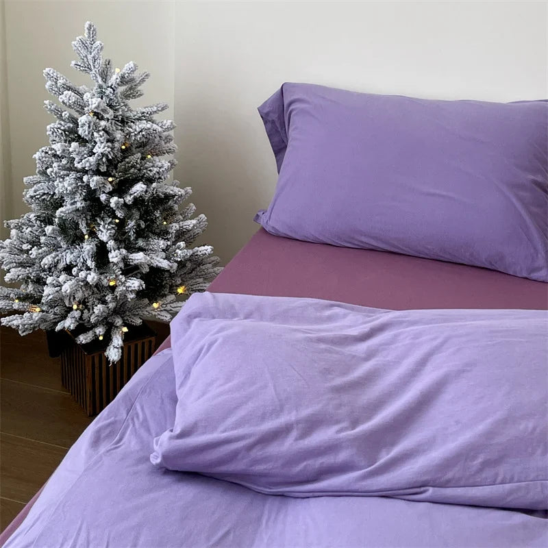 Bedding Set Cotton Percale Breathable & Moisture-Managing Wrinkle-Resistant