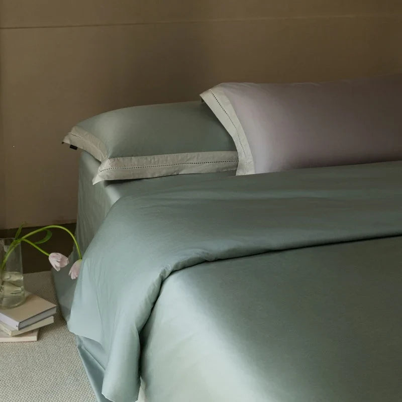 Bedding Set Cotton Satin Breathable Hotel-Style Closure