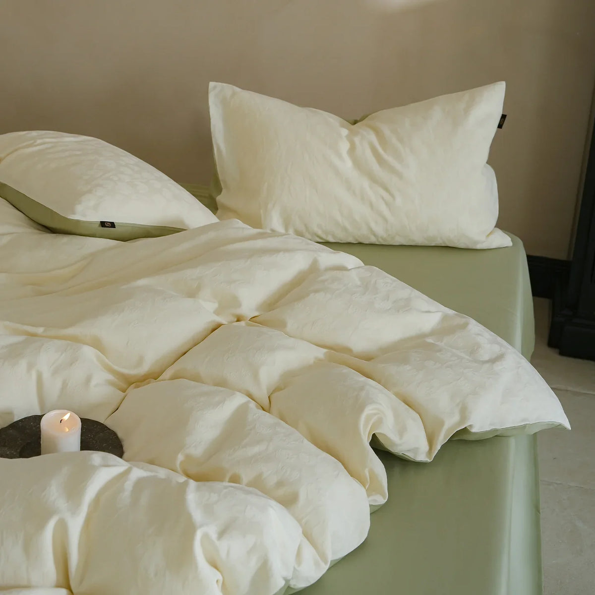 Bedding Set Cotton Satin Subtle Jacquard Machine Washable