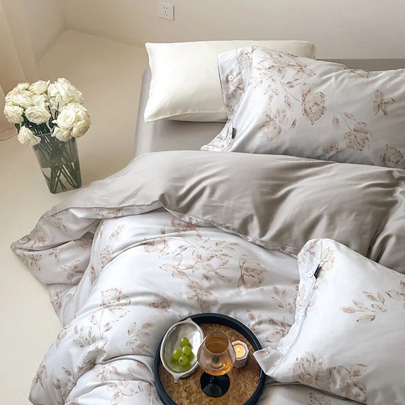 Bedding Set Fine Cotton Satin Temperature-Regulating