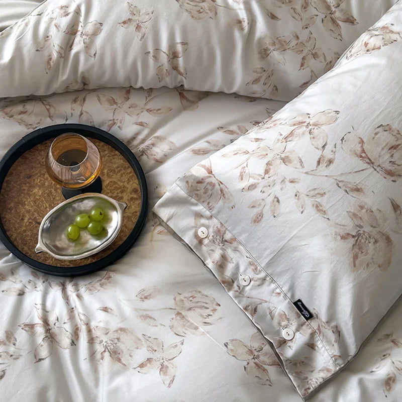Bedding Set Fine Cotton Satin Temperature-Regulating