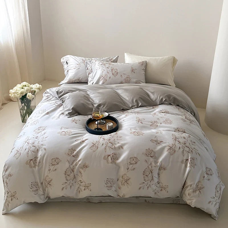 Bedding Set Fine Cotton Satin Temperature-Regulating