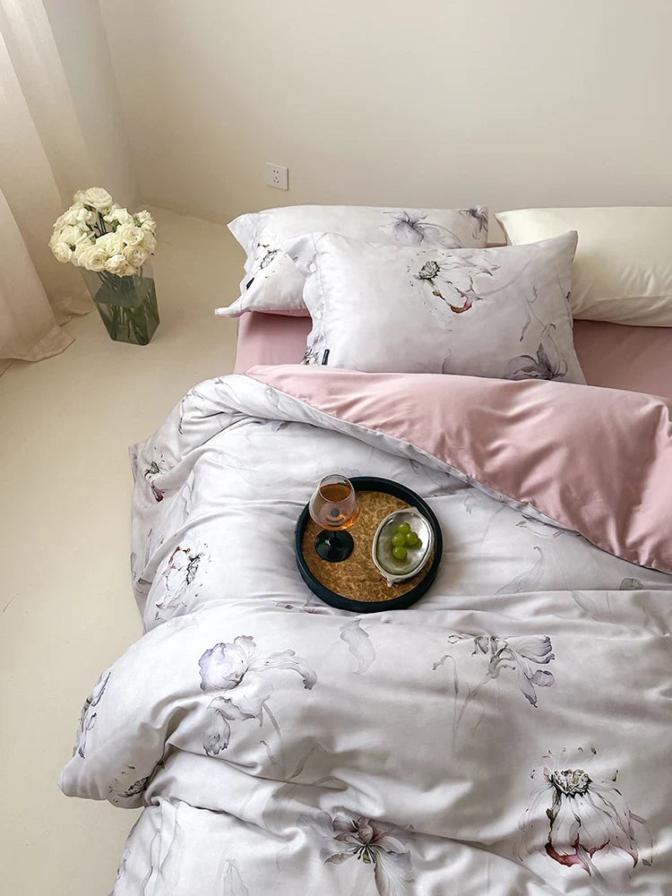 Bedding Set Fine Cotton Satin Temperature-Regulating