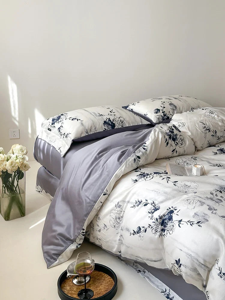 Bedding Set Fine Cotton Satin Temperature-Regulating