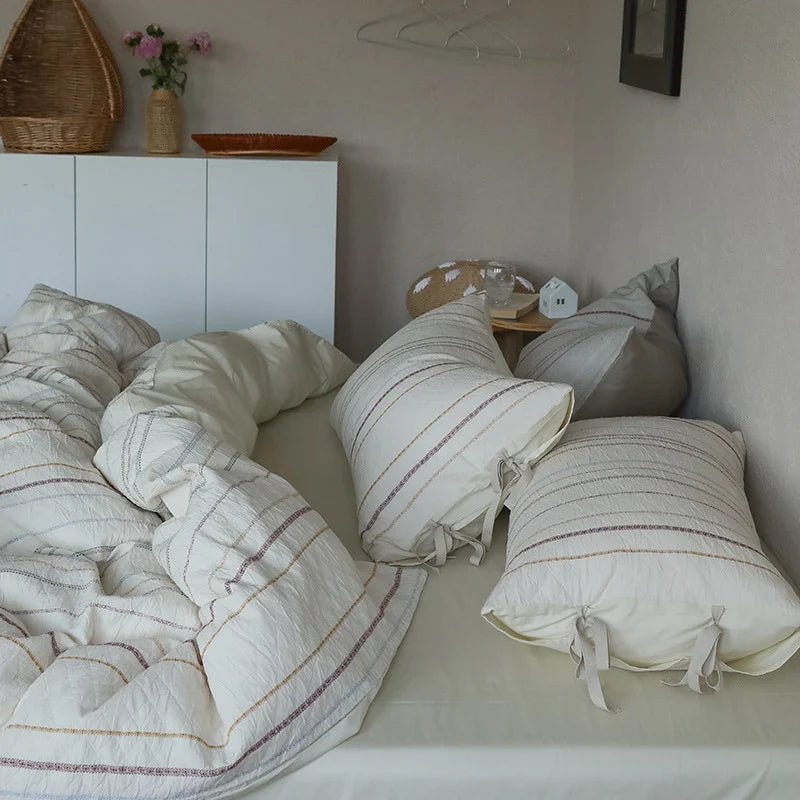 Bedding Set Linen & Cotton Reversible Temperature-Regulating