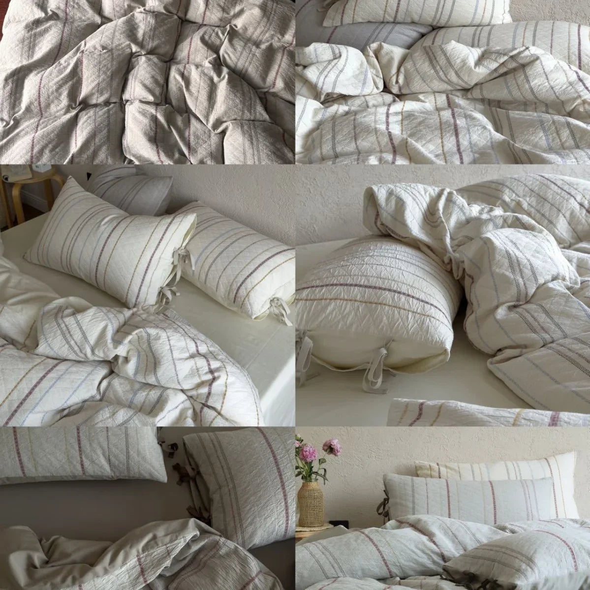 Bedding Set Linen & Cotton Reversible Temperature-Regulating