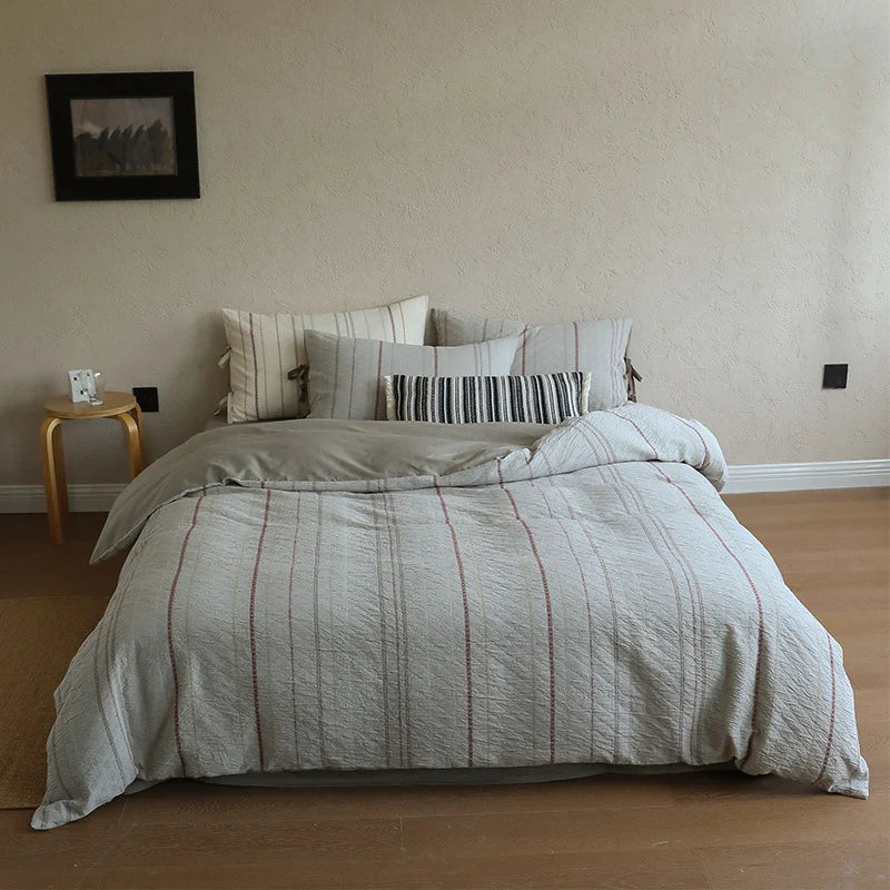 Bedding Set Linen & Cotton Reversible Temperature-Regulating