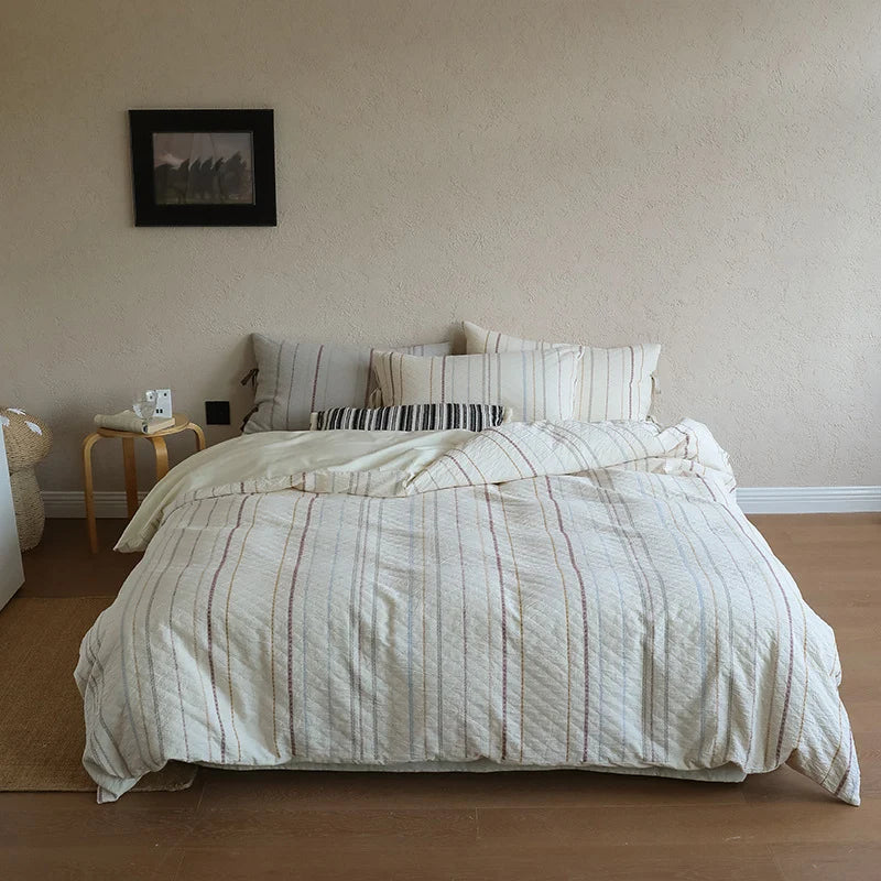 Bedding Set Linen & Cotton Reversible Temperature-Regulating