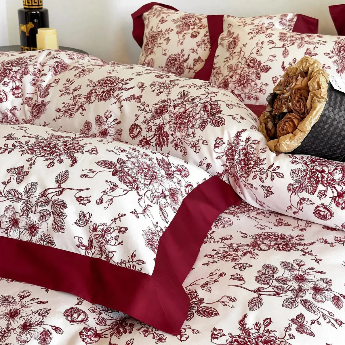Bedding Set Long Staple Cotton Embroidered 4 Piece