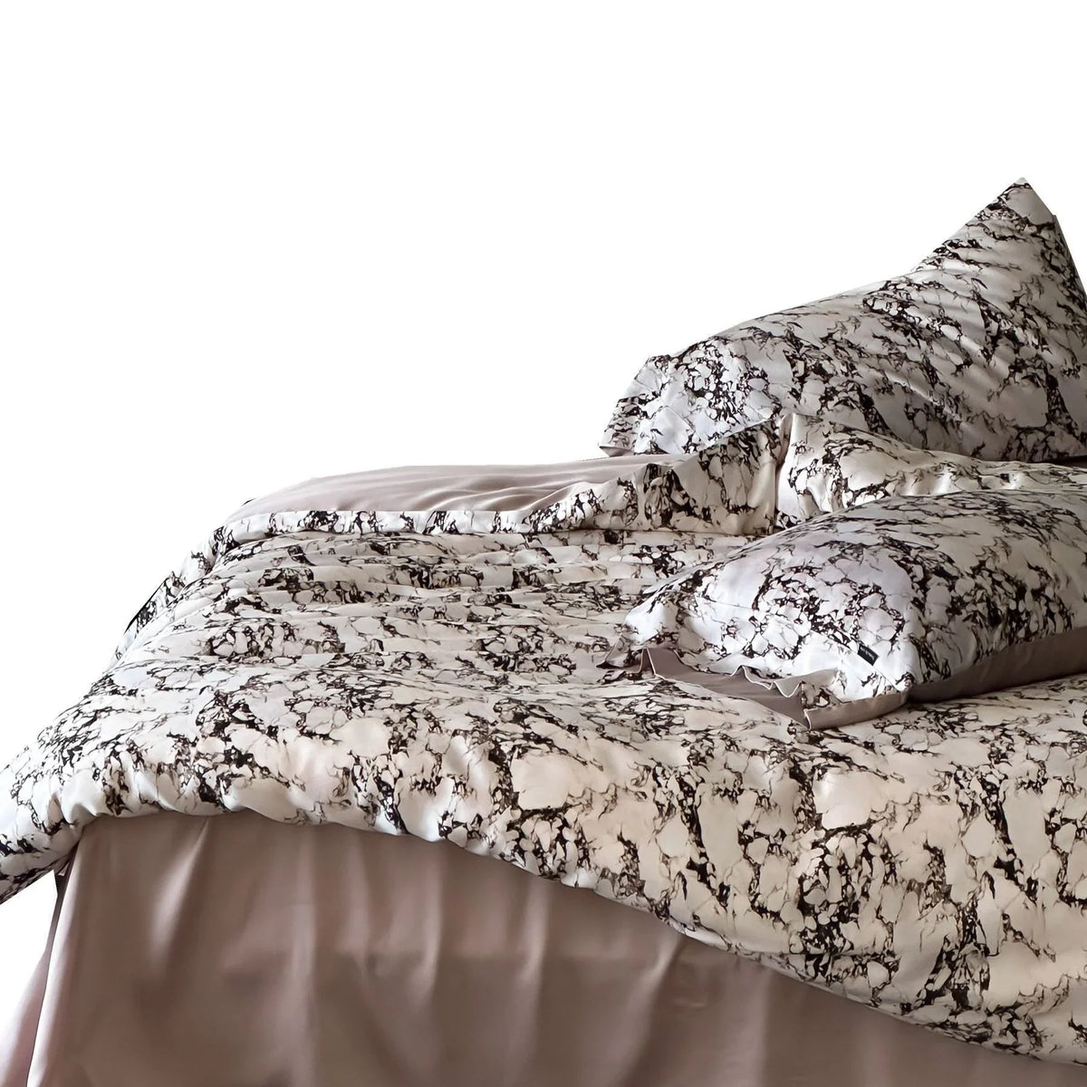 Bedding Set Marble Cotton Satin Microfiber Hotel Closure