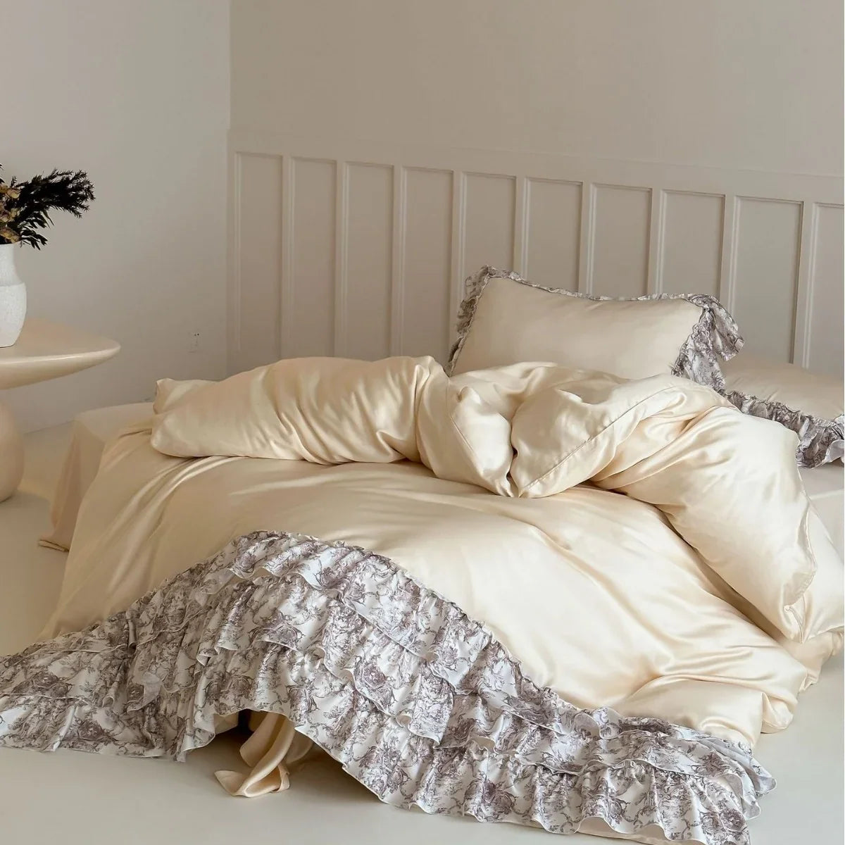Bedding Set Marble Cotton Satin Microfiber Hotel Closure