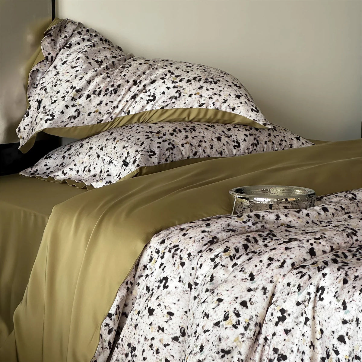 Bedding Set Marble Cotton Satin Microfiber Hotel Closure