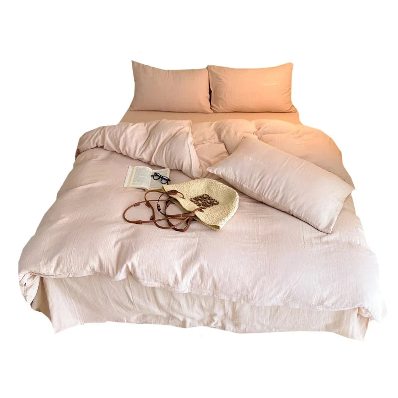 Bedding Set Quilted All-Season Cotton Muslin Machine Washable