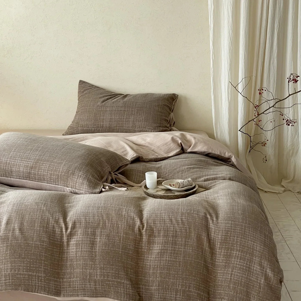 Bedding Set Reversible Cotton Satin