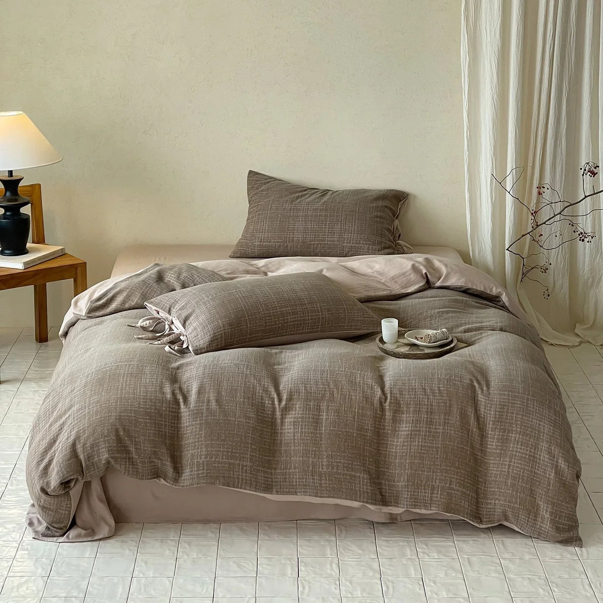 Bedding Set Reversible Cotton Satin