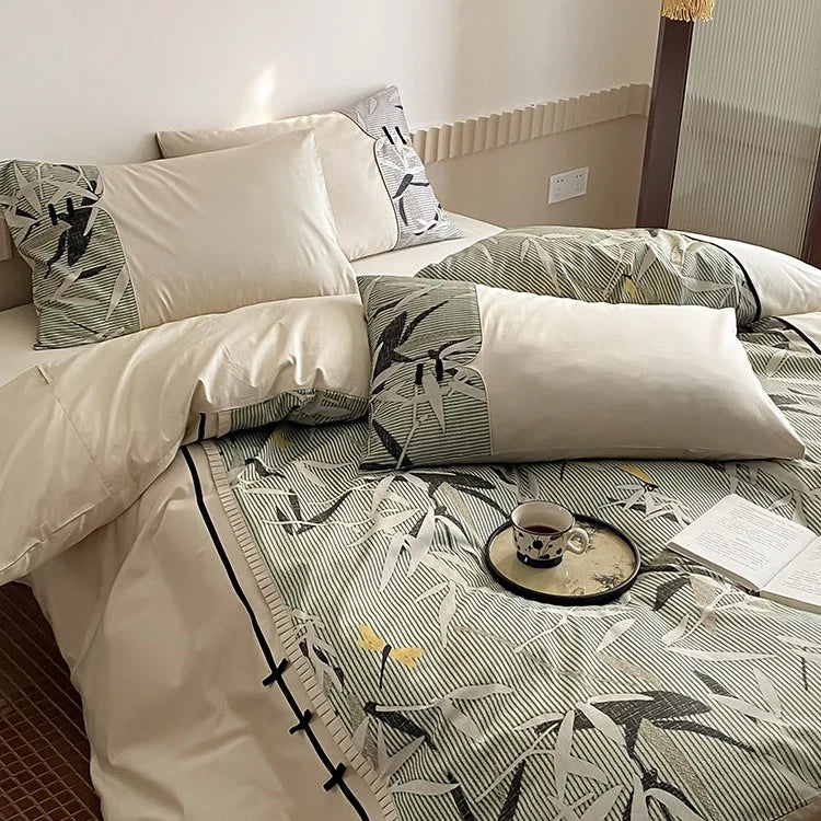 Bedding Set Reversible Satin Quilted Hidden Zipper
