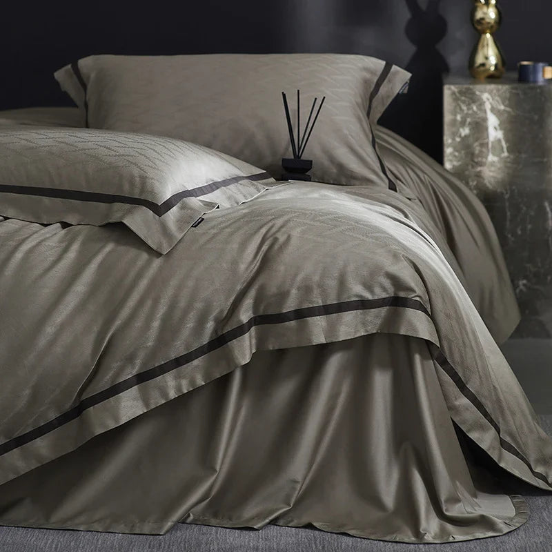 Bedding Set Satin Cotton Breathable Easy-Care Set of 4