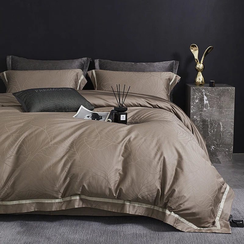 Bedding Set Satin Cotton Breathable Easy-Care Set of 4