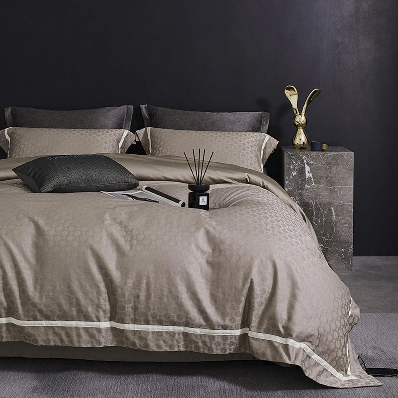 Bedding Set Satin Cotton Breathable Easy-Care Set of 4