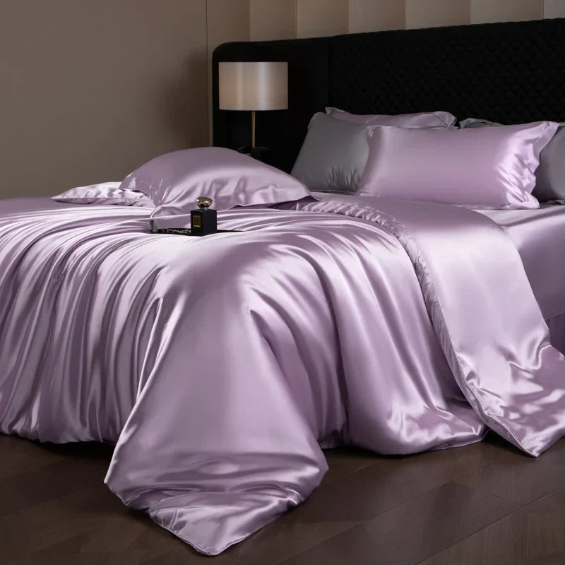 Bedding Set Silky Satin Breathable 4 Piece
