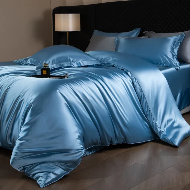 Bedding Set Silky Satin Breathable 4 Piece