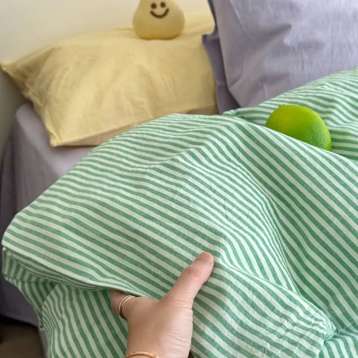 Bedding Set Washed Linen Temperature-Regulating