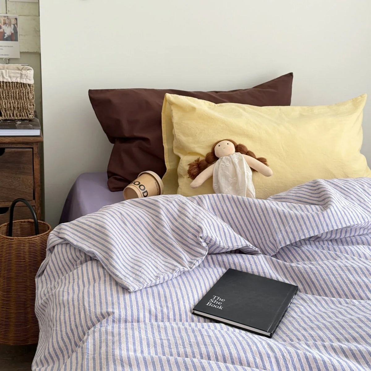 Bedding Set Washed Linen Temperature-Regulating