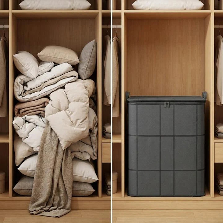 Bedding Storage Bag Foldable Double Zipper Dust Protection