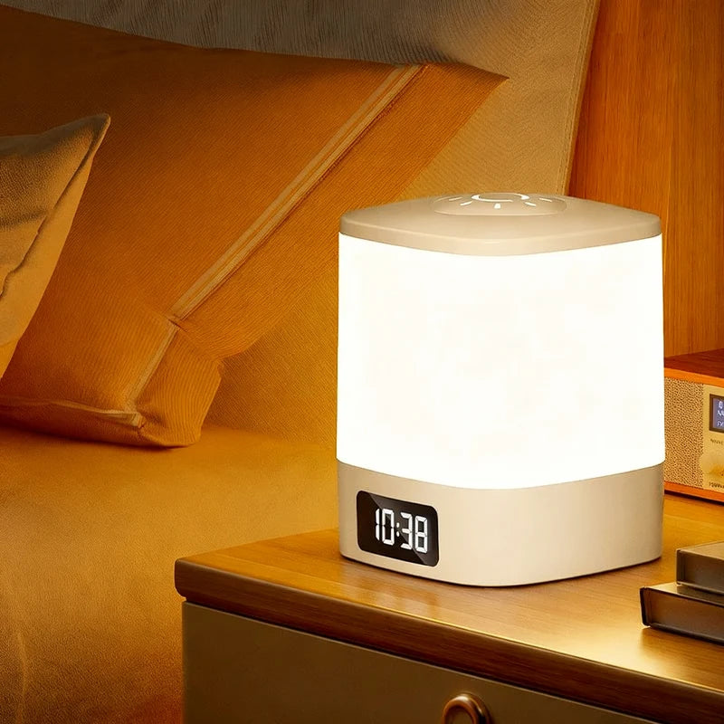 Bedside Lamp Clock Display Touch Dimmable Light