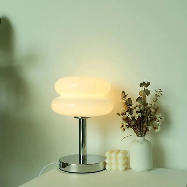 Bedside Lamp Colorful Glass Soft LED USB-Powered