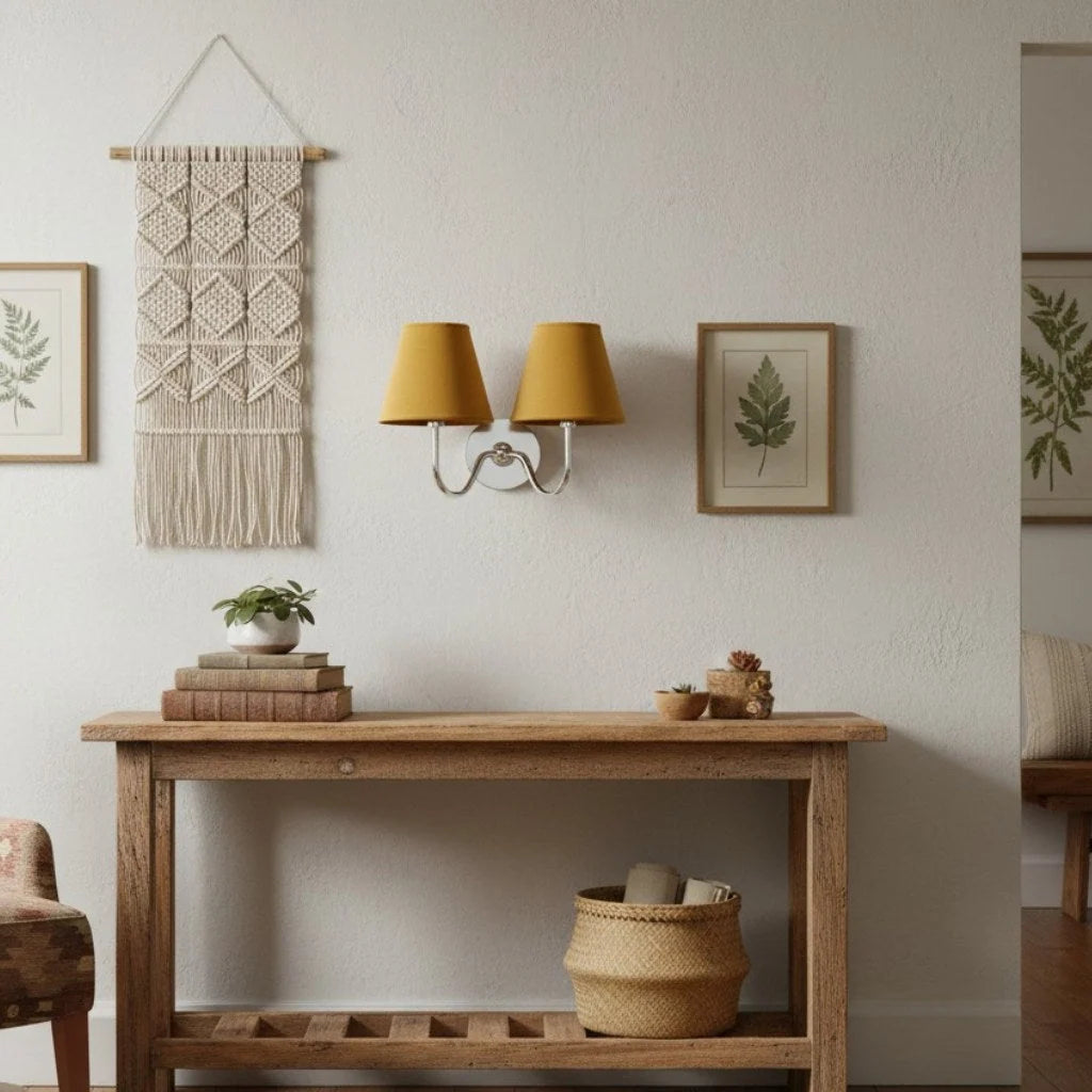 Bedside Wall Light Dimmable Fabric Shade