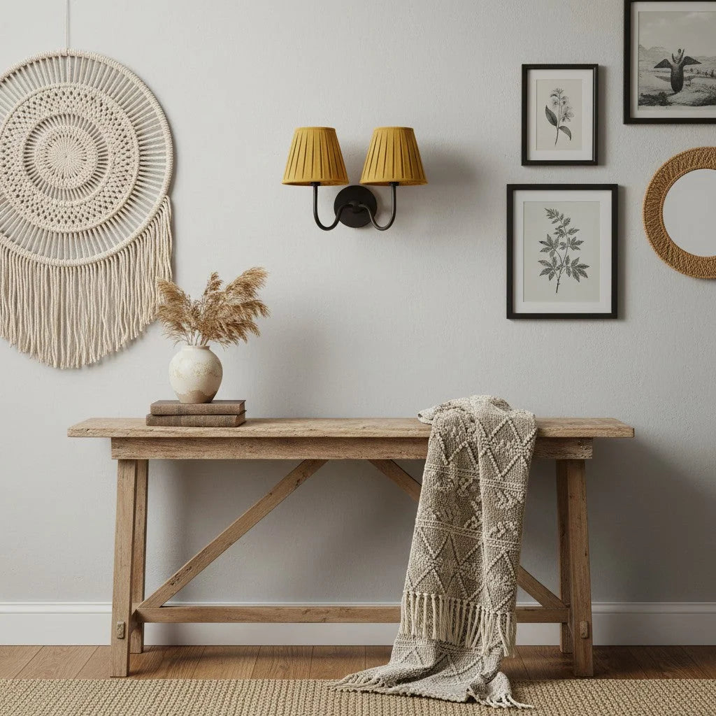 Bedside Wall Light Dimmable Fabric Shade