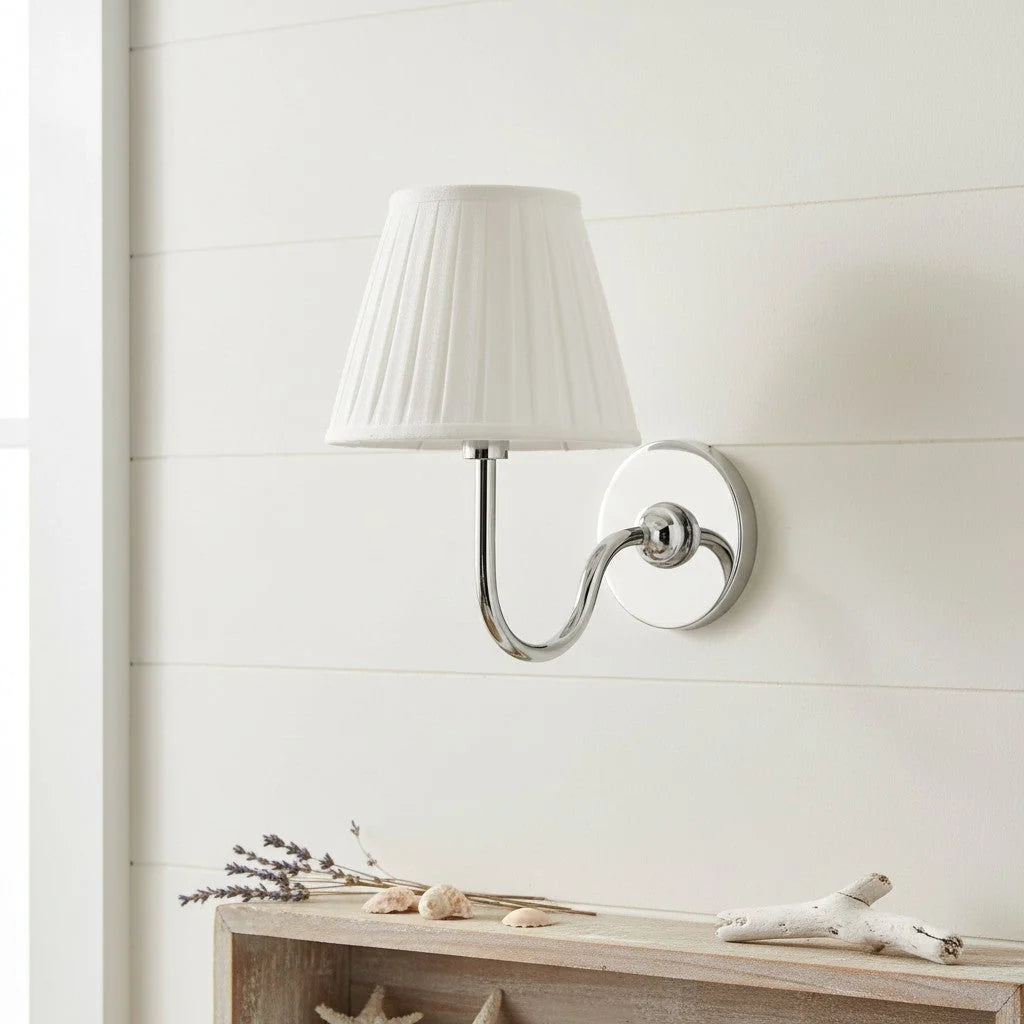 Bedside Wall Light Dimmable Fabric Shade