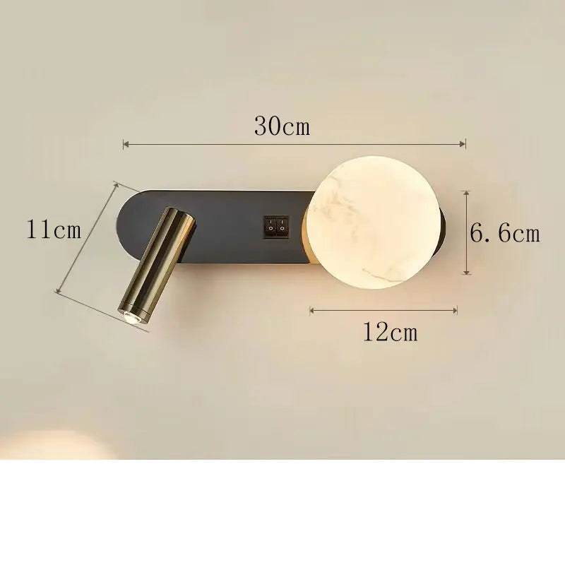 Bedside Wall Light Dual LED Independent Ambient & Reading