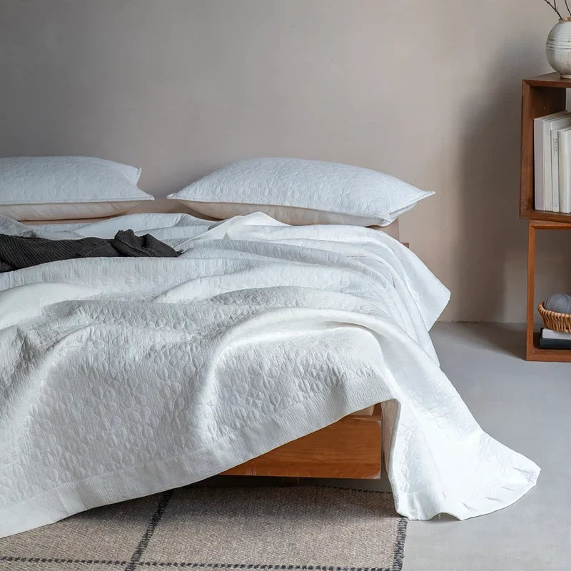 Bedspread Set 100% Cotton Breathable Full Coverage